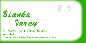 bianka varay business card