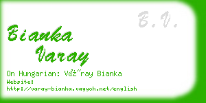 bianka varay business card